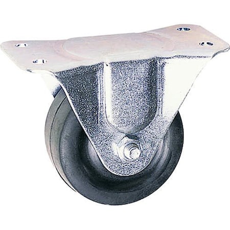 Global Industrial 3 Rubber Wheel, Light Duty Rigid Plate Caster, 150 Lb. Capacity 308508